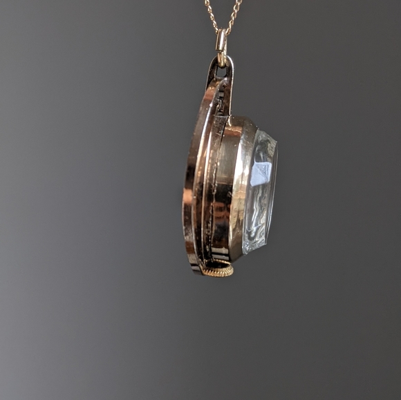 BIRKS Rare Pendant Watch Necklace 1942 - Picture 5 of 6